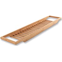 Torrex® 30540 Bandeja de bambú para bañera en 2 tamaños diferentes Bandeja para baño (74 x 15 x 3-5 cm)